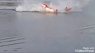 Miss Budweiser Hydroplane CT 05 Crash in Slomo [upl. by Okimuy189]