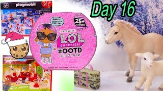 Day 16  LOL Surprise  Playmobil  Schleich Animals Christmas Advent Calendar  Cookie Swirl C [upl. by Nylicaj919]