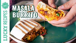 Masala Burrito Rezept  Zum Reinbeißen 🌯 [upl. by Elleirol223]