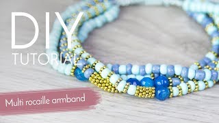 Sieraden maken met Kralenwinkel Online  Multi rocaille armband [upl. by Valerle182]