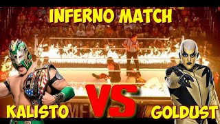 KALISTO VS GOLDUST INFERNO MATCH SMACKDOWN VS RAW 2011 PPSSPP [upl. by Atteynot]