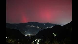 Aurora Boreale 101024 Alpe Cimbra Folgaria Trento [upl. by Fowle242]