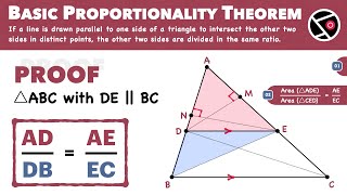 Proof Basic Proportionality Theorem  Class 10 CBSE NCERT [upl. by Mattson637]