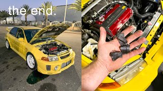 My Evo5s Engine Exploded After Big Boost [upl. by Nosrak]