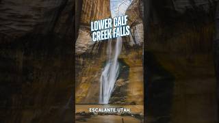 A MASSIVE waterfall in Escalante Utah  Lower Calf Creek Falls [upl. by Aretahs]