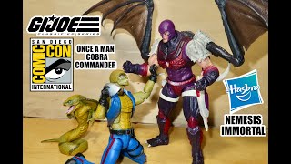 SDCC G I Joe Classified Series ONCE A MAN COBRA COMMANDER amp NEMESIS IMMORTAL [upl. by Flemming]