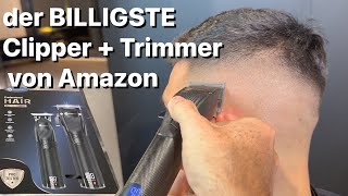 ich teste die BILLIGSTE Haarschneidemaschine von AMAZON  CLIPPER  TRIMMER Unboxing und Test [upl. by Attevroc63]