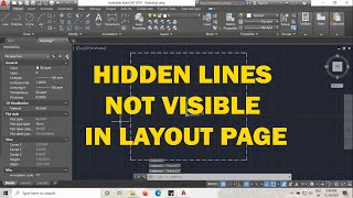 HOW TO MAKE HIDDEN LINES VISIBLE IN AUTOCAD LAYOUT PAGEAUTOCAD TUTORIAL [upl. by Sheline]