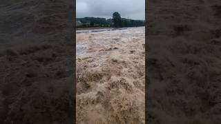 Extremes Hochwasser an der Stauanlage Poppenweiler bei Ludwigsburg am 2 Juni 2024 unwetter [upl. by Aneev593]