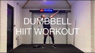 20 MINUTE DUMBBELL FULL BODY HIIT WORKOUT  PMA FITNESS [upl. by Ardnusal]