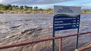 Recent rain has Rillito River rushing in Tucson [upl. by Ilah]