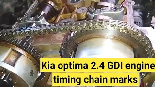 Kia optima 24 engine timing chain marks  Asad info plug [upl. by Fae]