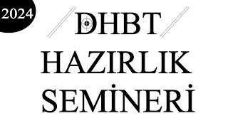 2024 DHBT HAZIRLIK SEMİNERİ Şara Akademi [upl. by Peggie252]