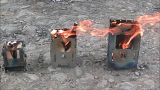 ブッシュボックス チタン３兄弟 BUSHBOX LF TITANIUM BUSHBOX XL TITANIUM OUTDOOR POCKET STOVE [upl. by Ardy]