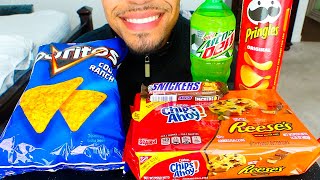 ASMR EATING JUNK FOOD MUKBANG JERRY INTENSE CRUNCHY FOODS SOUNDS NO TALKING [upl. by Franciscka]