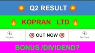 kopran share latest newskopran share latest news today resultsmarket resultsq2 results [upl. by Akemahs]