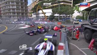 GP2 start crash Monaco 2013 [upl. by Adnolat]