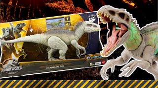 La Nueva Indominus Rex  Camouflage N Battle Indominus Rex  Jurassic World Dino Trackers [upl. by Akinas]