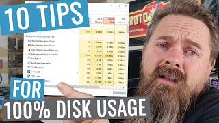 100 Disk Usage 10 Tips for Windows 10 [upl. by Akemehc]