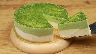 No oven How to make matcha mousse with yogurt  The children really like this dish [upl. by Nnaeilsel]