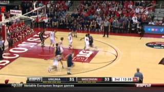 Virginia at Wisconsin 2012 ACCBig Ten Challenge basketball [upl. by Edac]