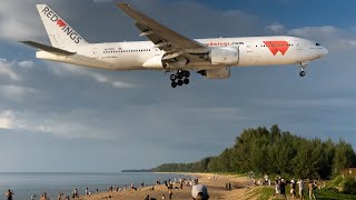 25 Minutes LOW LANDINGS  AMAZING PHUKET Plane Spotting HKTVTSP [upl. by Enajyram]