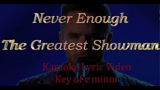 Never Enough Karaoke Lyric Video [upl. by Skiest]