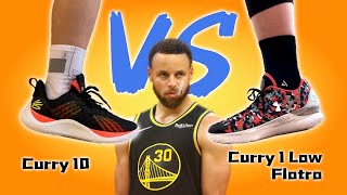 Which is the Better Steph Curry Shoe Under Armour Curry 10 vs Curry 1 Low Flotro [upl. by Kayne]