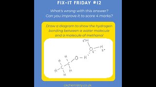 A Level Chemistry intermolecular forces hydrogen bonding  find and fix question [upl. by Lavery]