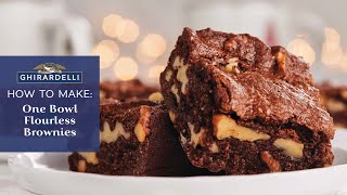 Ghirardelli OneBowl Flourless Brownies [upl. by Nilorac]