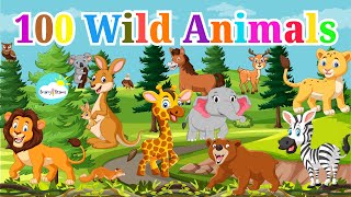 100 Wild Animals for Kids and Toddlers Learning  English Educational Video  Kids Vocabulary  Kids [upl. by Fritze]