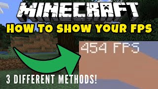 Minecraft Java How To Show amp Display FPS counter 3 Different Ways Minecraft Tutorial [upl. by Niwdog]