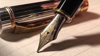 ASMR PLATINUM STERLING SILVER Japanese Fountain Pen Writing 銀無垢万年筆 HD [upl. by Htims465]