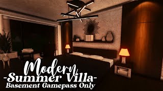 Modern Summer Villa I Basement Gamepass Only I Bloxburg Speedbuild and Tour  iTapixca Builds [upl. by Okiram]