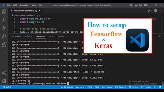 how to setup keras and tensorflow in vs code using python [upl. by Hogue]