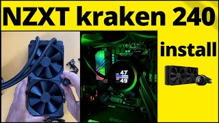 NZXT kraken 240  NZXT liquid cooler  AIO cooler install  NZXT kraken [upl. by Law]