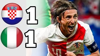 Croatia vs Italy  1 1   Extеndеd Highlights  All Goals [upl. by Ytsur]