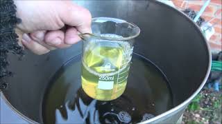 Silica Gel cleaning of Recovered diesel fuel [upl. by Mosira]