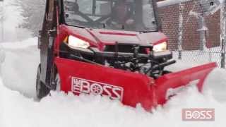 BOSS UTV PowerV XT Plow In Action [upl. by Kenlee]