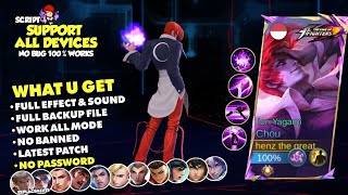 NEW Script Skin Chou KOF Iori Yagami No Password  Full Effect amp Sound With Logo  Latest Patch [upl. by Norval]