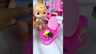 Satisfying With Unboxing amp Review Pink Funny Toilet And Baby Set Toys ASMR Videos [upl. by Anjela250]