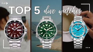 Top 5 dive watches under 500 in 2023 [upl. by Etteroma828]