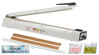 VEVOR Impulse Sealer 16 inch Manual Heat Sealing Machine with Adjustable Heating Review [upl. by Ulund]