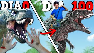 SOBREVIVI 100 DIAS NA REALIDADE VIRTUAL COM DINOSSAUROS VOU DOMAR O GIGANTE REX [upl. by Sinned]