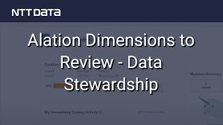 Alation Dimensions to Review  Data Stewardship  NTT DATA Databytes  Ep 25 [upl. by Beitch]