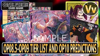 One Piece TCG Tier List Video for OP085OP09 and Predictions for OP10  New Sets Around the Corner [upl. by Halihs870]