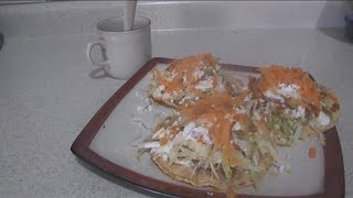 TOSTADAS DE CARNE DESHEBRADA by ANGY [upl. by Lacombe11]