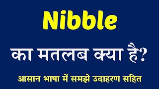 Nibble meaning in Hindi  Explained Nibble With Using Sentence [upl. by Risley]