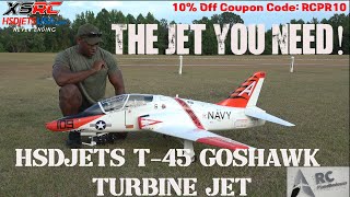 10 Off The MustHave RC HSDJets T45 Goshawk Turbine Jet [upl. by Carola291]