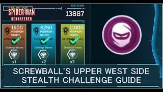 Screwball Upper West Side Stealth Challenge Tokens Guide  Spider Man Remastered [upl. by Arba]